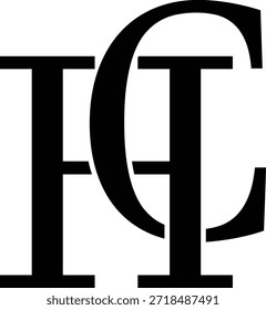 Logotipo de Letra Serif com Entrelaçamento Monograma