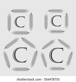 Monograms. Design elements.