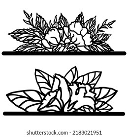 Monograms of flowers for your decor