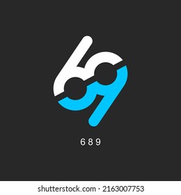 Monograms of the numbers 6, 8 and 9.