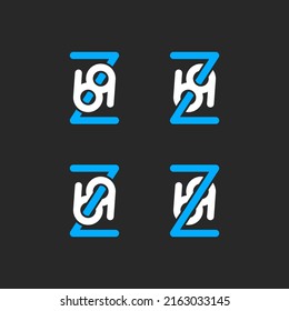 Monograms of the numbers Z, 6, 8 and 9.