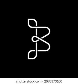 A monogram-style letter B logo made with a unique shape, simple and minimalist style that will be very suitable for your creative industry logo.