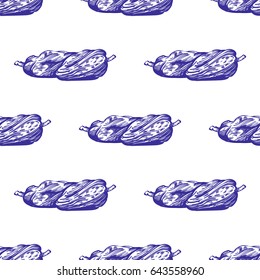 Monohrome vector set of dried fruit on white background