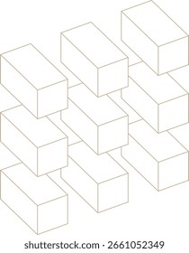 Elemento de design de forma geométrica isométrica 3D monolítica