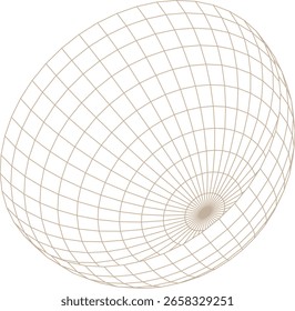Elemento de design de estrutura de arames de malha de esfera 3D monolítica