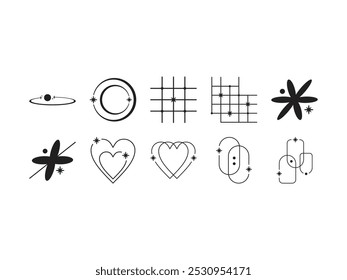 Monoline Aesthetic Minimalist Element Set 