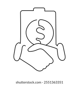 Monoline Affiliate Agreement Icon. Simple Line Partnership Agreement Icon. Minimalist Business Contract Vector.