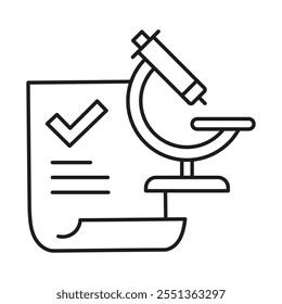 Monoline Analysis Icon. Simple Line Data Analysis Icon.
Minimalist Research Analysis Vector.