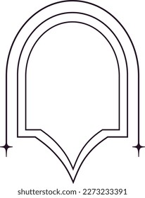 Monoline arch frame. Aesthetic shape.