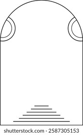 Monoline Arch Minimalist Frame Element