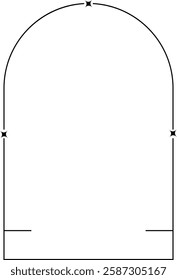 Monoline Arch Minimalist Frame Element