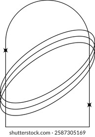 Monoline Arch Minimalist Frame Element