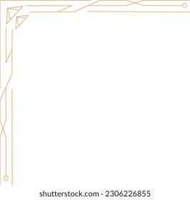 Monoline Art Deco Corner Border