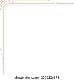 Monoline Art Deco Corner Border