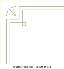 Monoline Art Deco Corner Design Element
