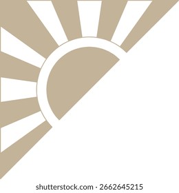 Monoline Art Deco Corner Design Element
