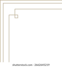 Monoline Art Deco Corner Design Element