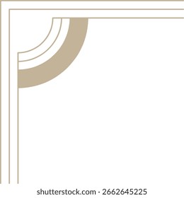 Monoline Art Deco Corner Design Element