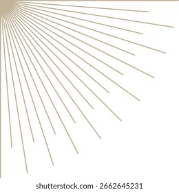 Monoline Art Deco Corner Design Element