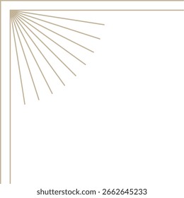 Monoline Art Deco Corner Design Element