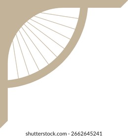 Monoline Art Deco Corner Design Element