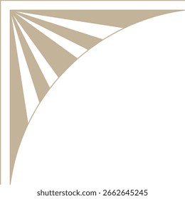 Monoline Art Deco Corner Design Element