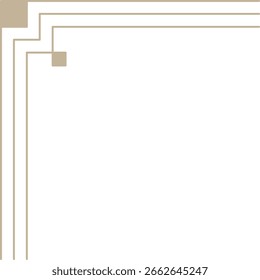 Monoline Art Deco Corner Design Element