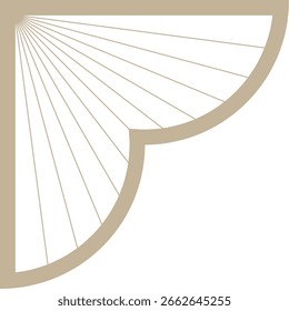 Monoline Art Deco Corner Design Element