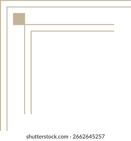 Monoline Art Deco Corner Design Element