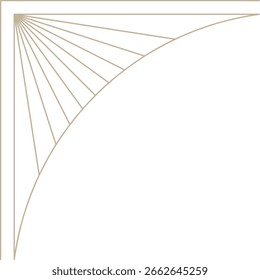 Monoline Art Deco Corner Design Element