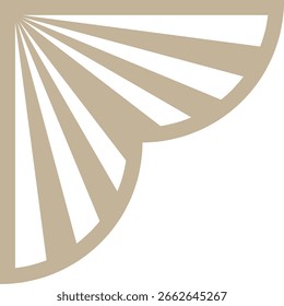 Monoline Art Deco Corner Design Element
