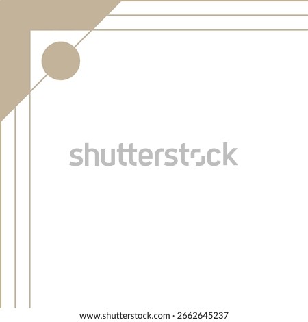 Monoline Art Deco Corner Design Element
