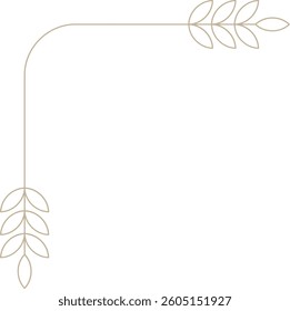 Monoline Art Deco Decorative Corner