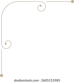 Monoline Art Deco Decorative Corner