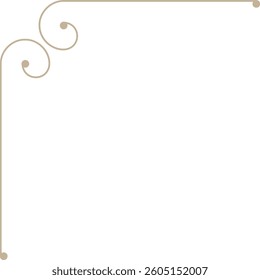 Monoline Art Deco Decorative Corner