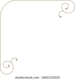 Monoline Art Deco Decorative Corner