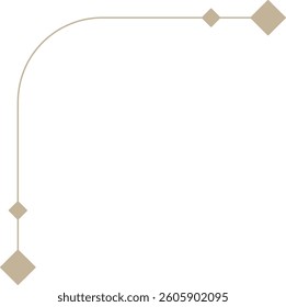 Monoline Art Deco Geometric Corner