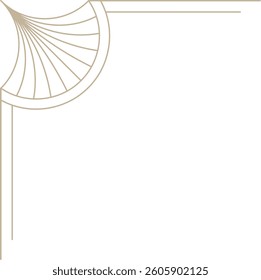 Monoline Art Deco Geometric Corner