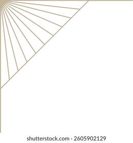 Monoline Art Deco Geometric Corner