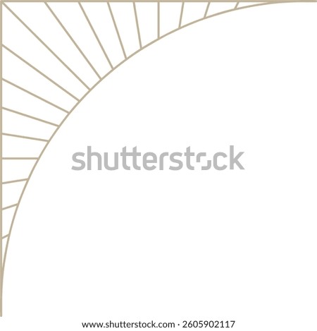 Monoline Art Deco Geometric Corner