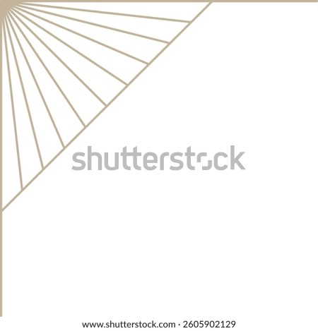 Monoline Art Deco Geometric Corner