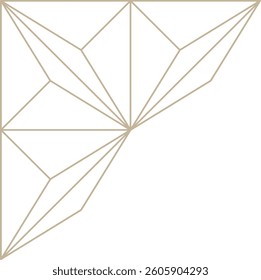 Monoline Art Deco Geometric Decorative Corner