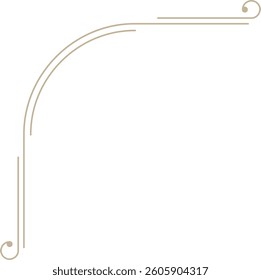Monoline Art Deco Geometric Decorative Corner