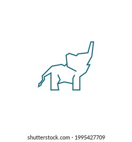 Monoline baby elphant logo design