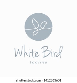 Monoline Bird Logo Design Template