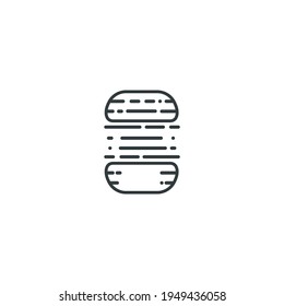Monoline-Hamburger-Vektorgrafik-Design