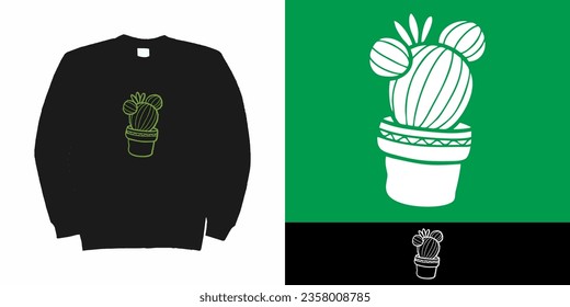 MONOLINE CACTUS DESIGN FOR FASHION