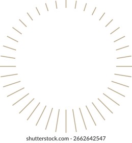 Monoline Circle Burst Frame Design Element