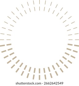 Monoline Circle Burst Frame Design Element