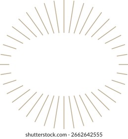 Monoline Circle Burst Frame Design Element